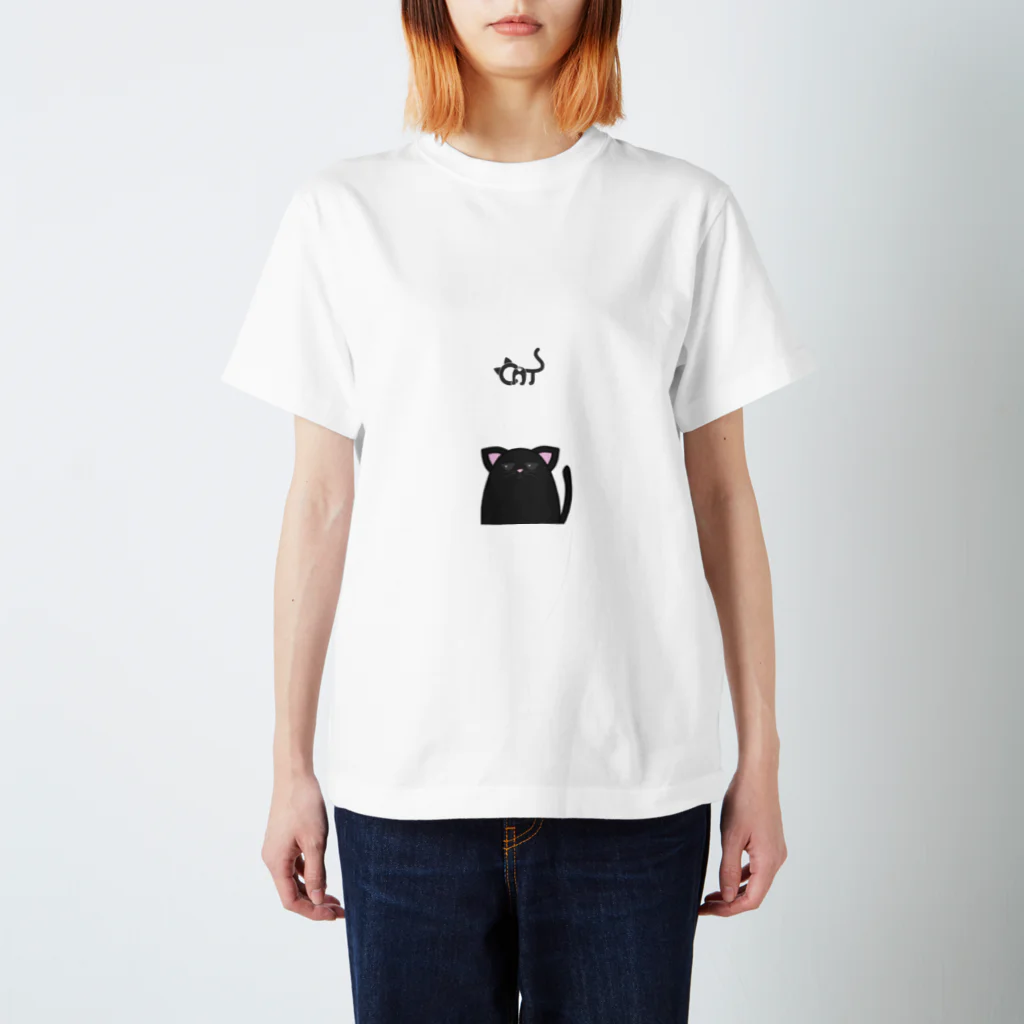 ぽてのジト目な動物たち【ねこ】 Regular Fit T-Shirt