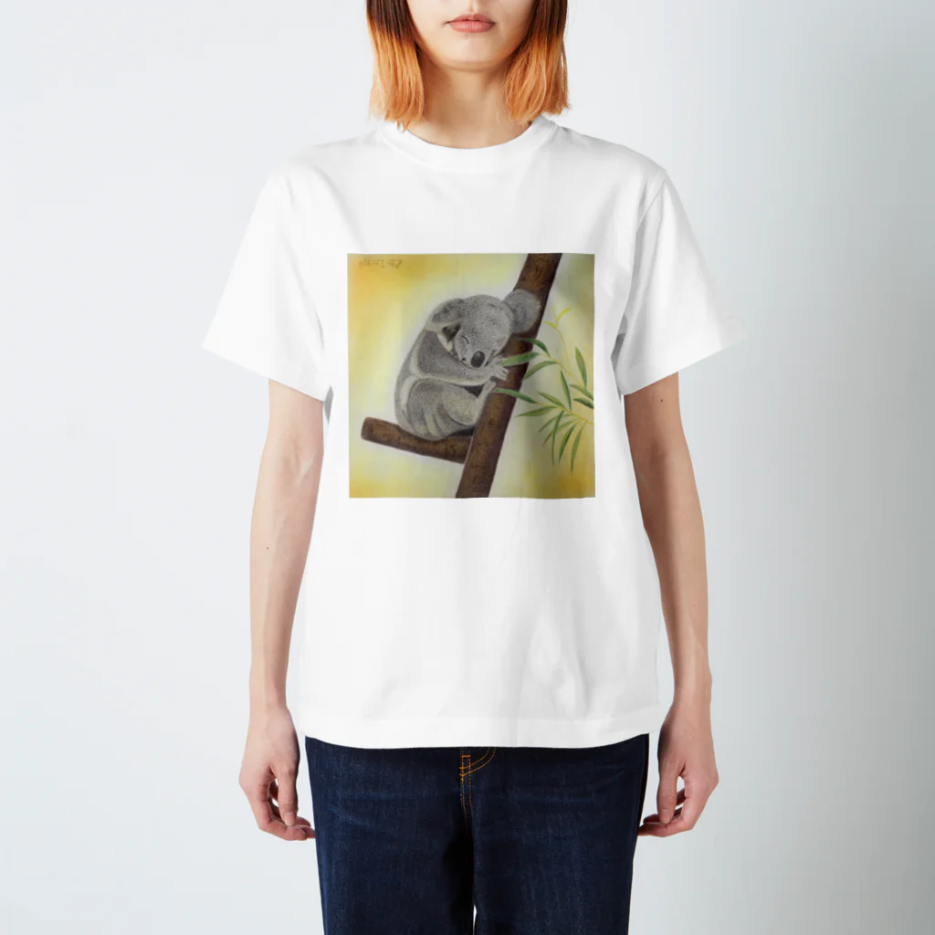 仁音-ninon-絵言葉のコアラの愛ちゃん Regular Fit T-Shirt