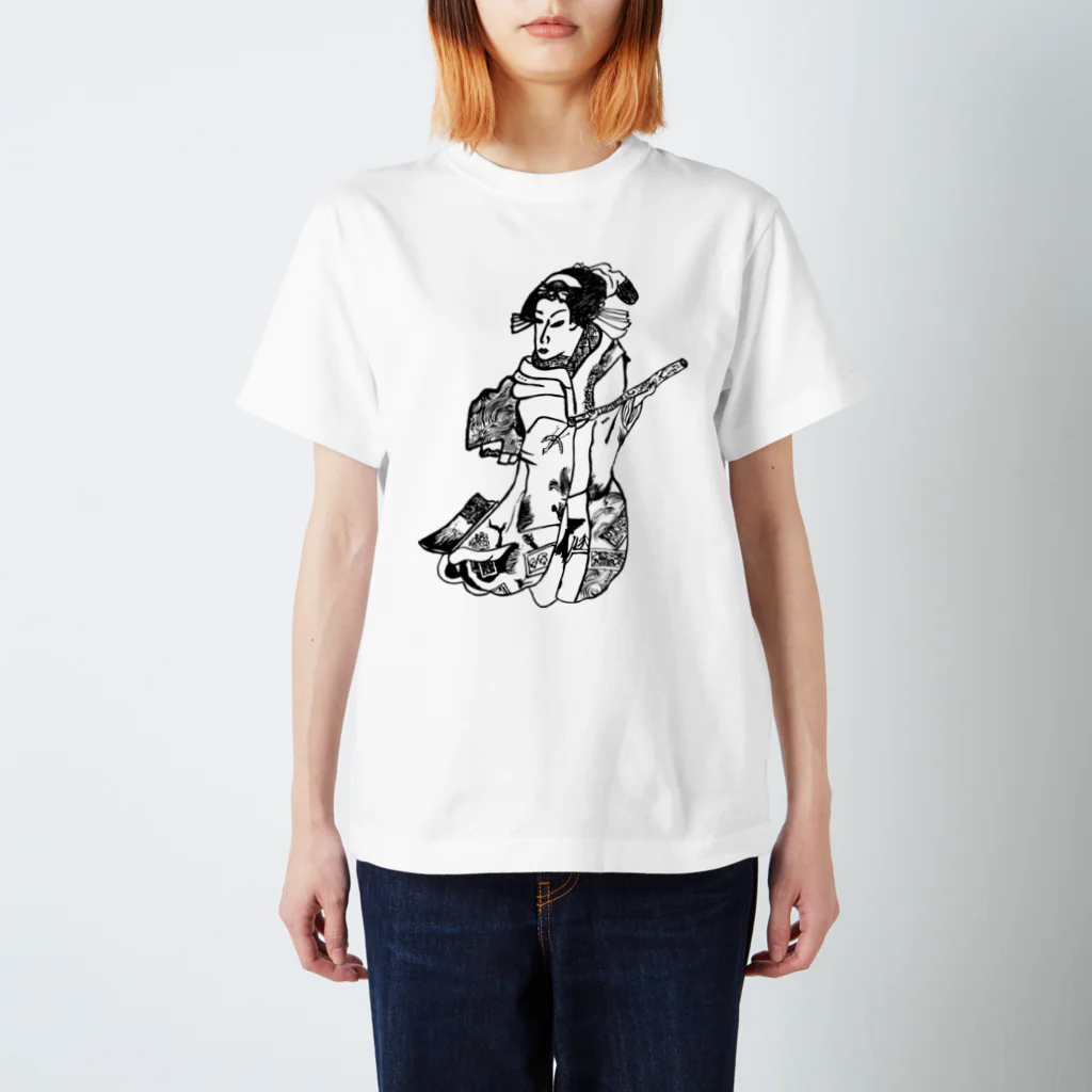 junsen　純仙　じゅんせんのJUNSEN（純仙）望遠鏡を持っている女性 スタンダードTシャツ