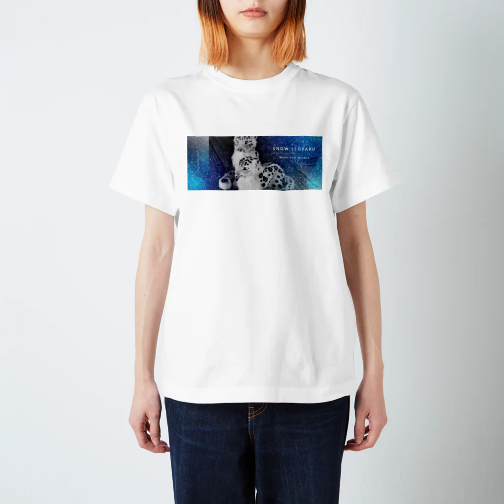 羊毛けだまkanaのユキヒョウもっふもふ Regular Fit T-Shirt