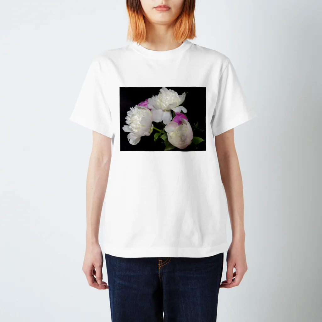 mikyacraft MIKA💓🌟赤い心臓の芍薬 Regular Fit T-Shirt