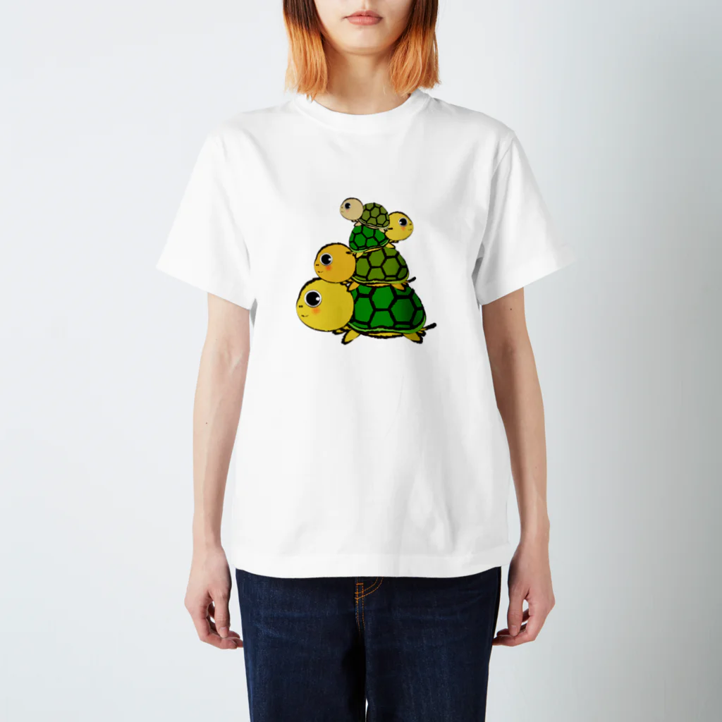 chicodeza by suzuriの亀タワーnew Regular Fit T-Shirt