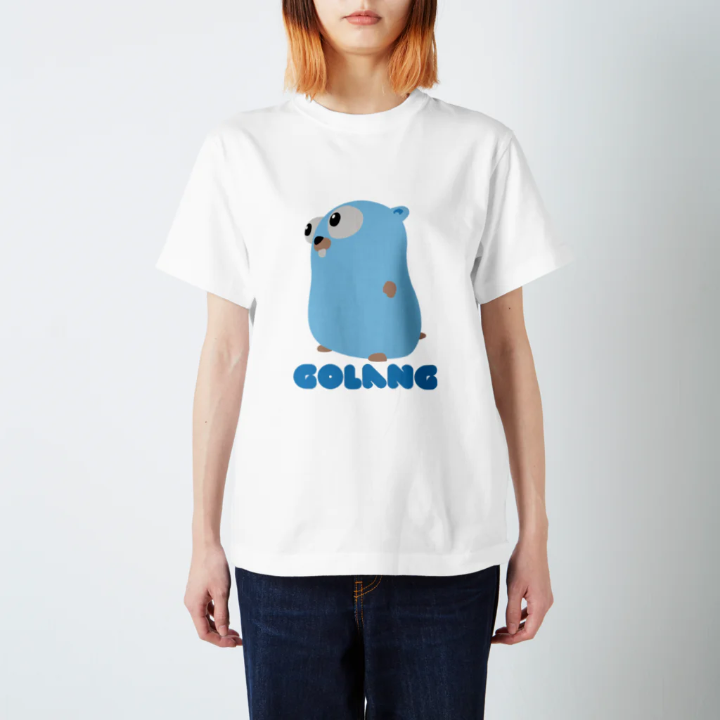 tenntenn ʕ ◔ϖ◔ʔ ==GoのGOLANG Regular Fit T-Shirt