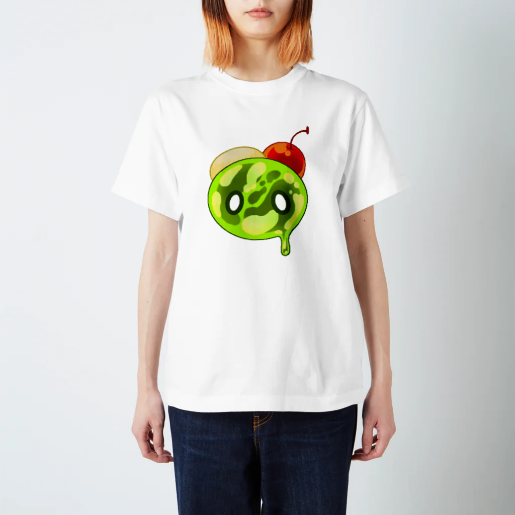 永眠いちごのクリームソーダぷるぷるくん スタンダードTシャツ