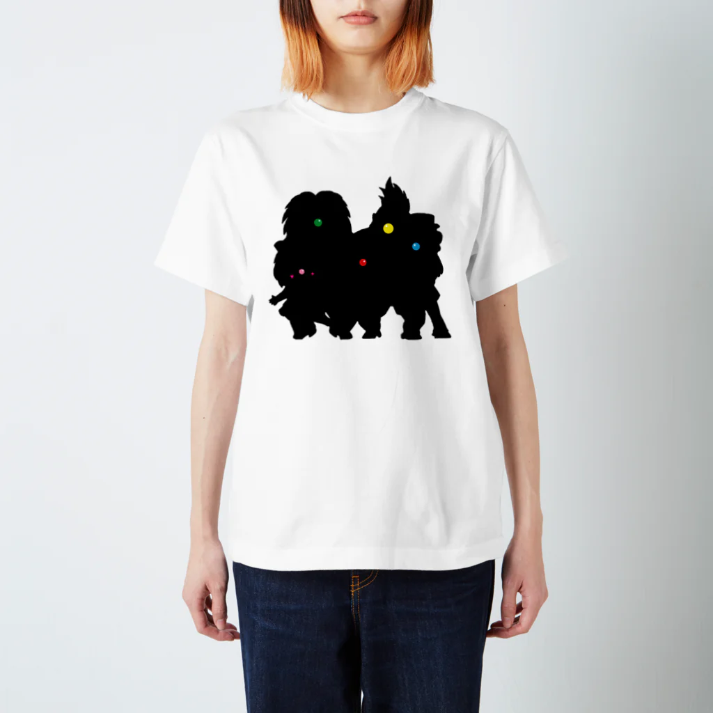 twoあんどtwoの『clown monkeys』ポップ、クラシック、カントリー、ロック、メロディ シルエットＶｅｒ． スタンダードTシャツ