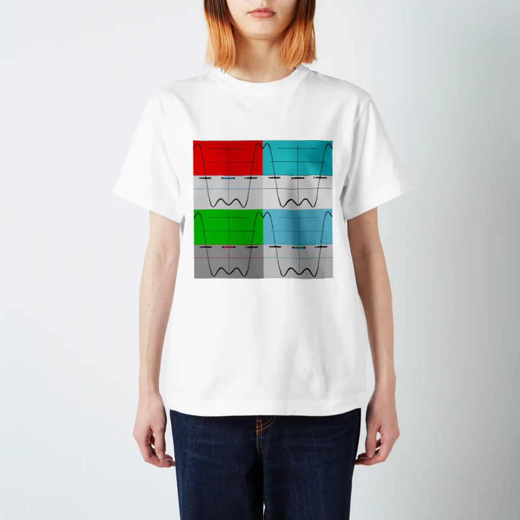サラヤッシャのポップアート×方形波 Regular Fit T-Shirt