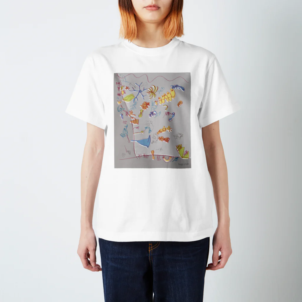 bugs club shopのsea life, fish and shells スタンダードTシャツ