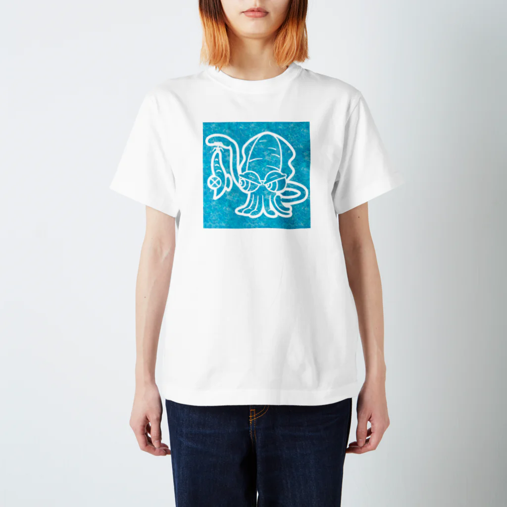 イカぽんちの波間のぽんち Regular Fit T-Shirt