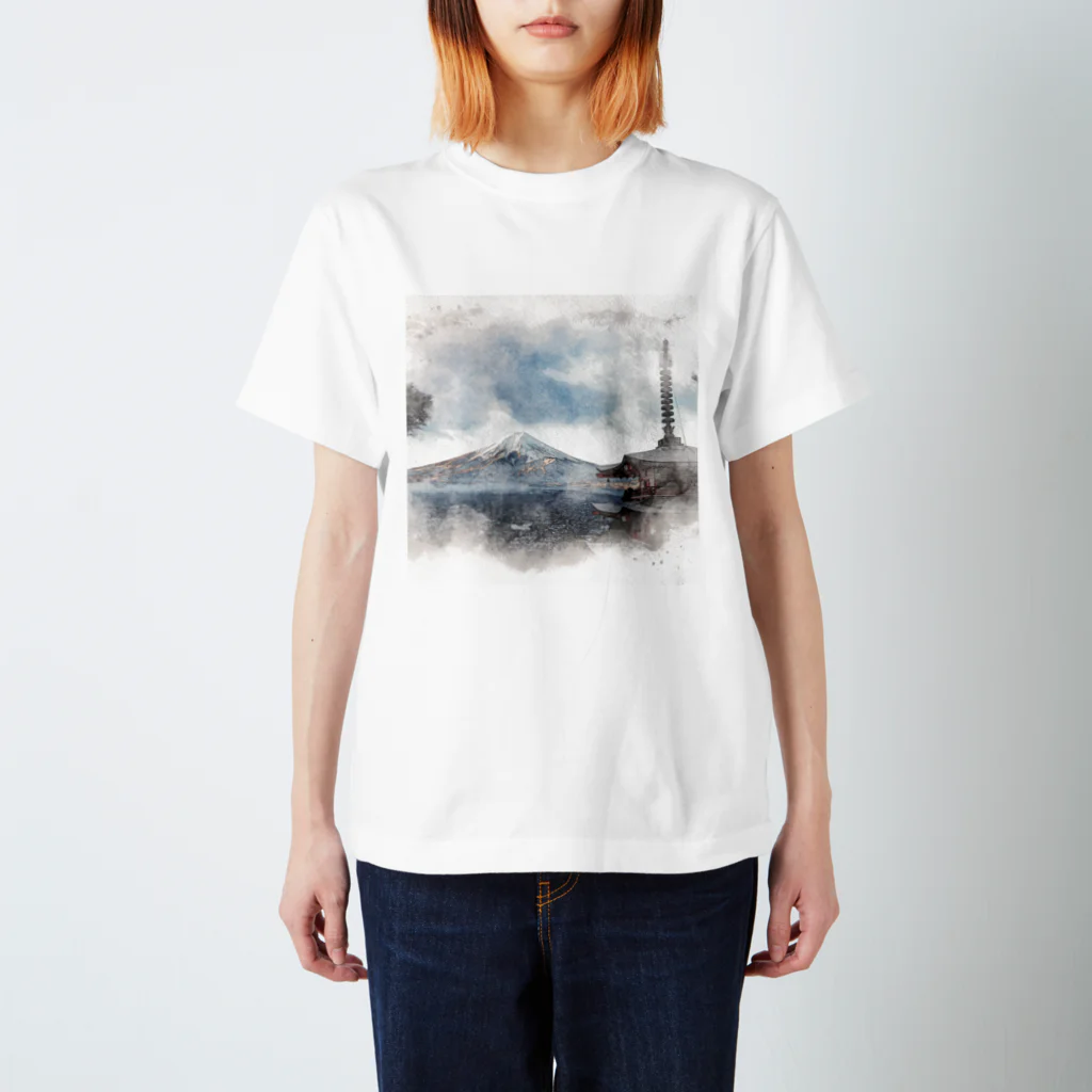 水彩日本のFUJI Regular Fit T-Shirt