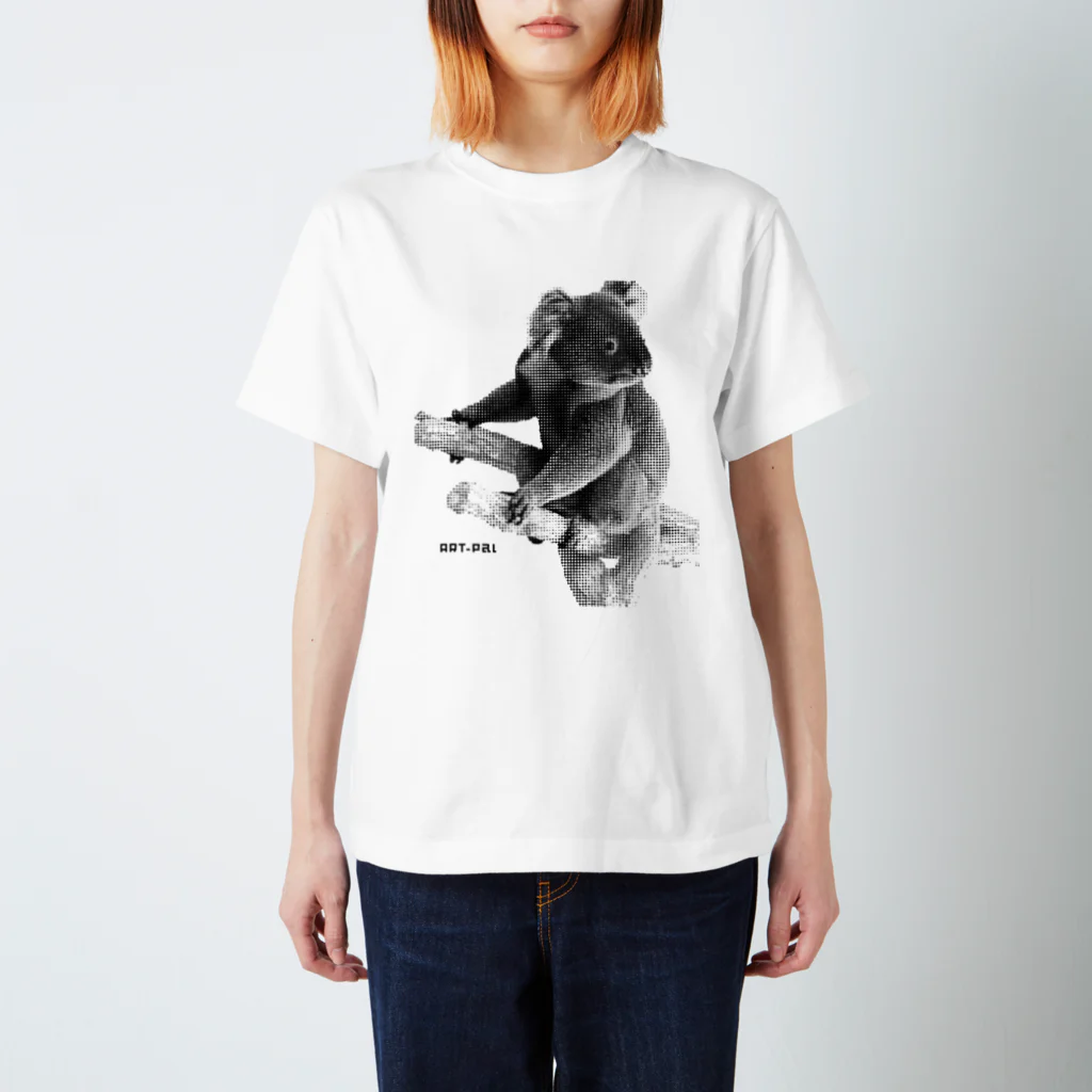コアラTシャツ専門Kenzoooo.jp（ART-Pal）のコアラTシャツ（コロンくん：モノトーンドットパターン） Regular Fit T-Shirt