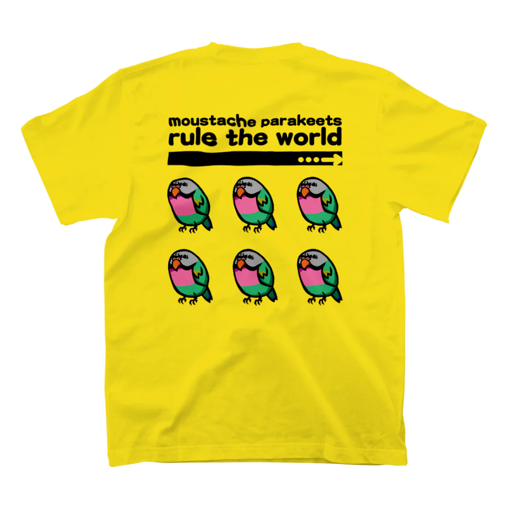 カゲトラのダルマインコのカゲトラさん（呼び鳴き・トリオ） スタンダードTシャツの裏面