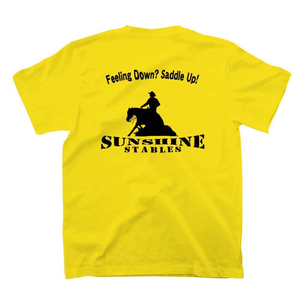 au♡lio アウリオのサンシャインステーブルス Feeling Down? Saddle Up! (ブラック） スタンダードTシャツの裏面