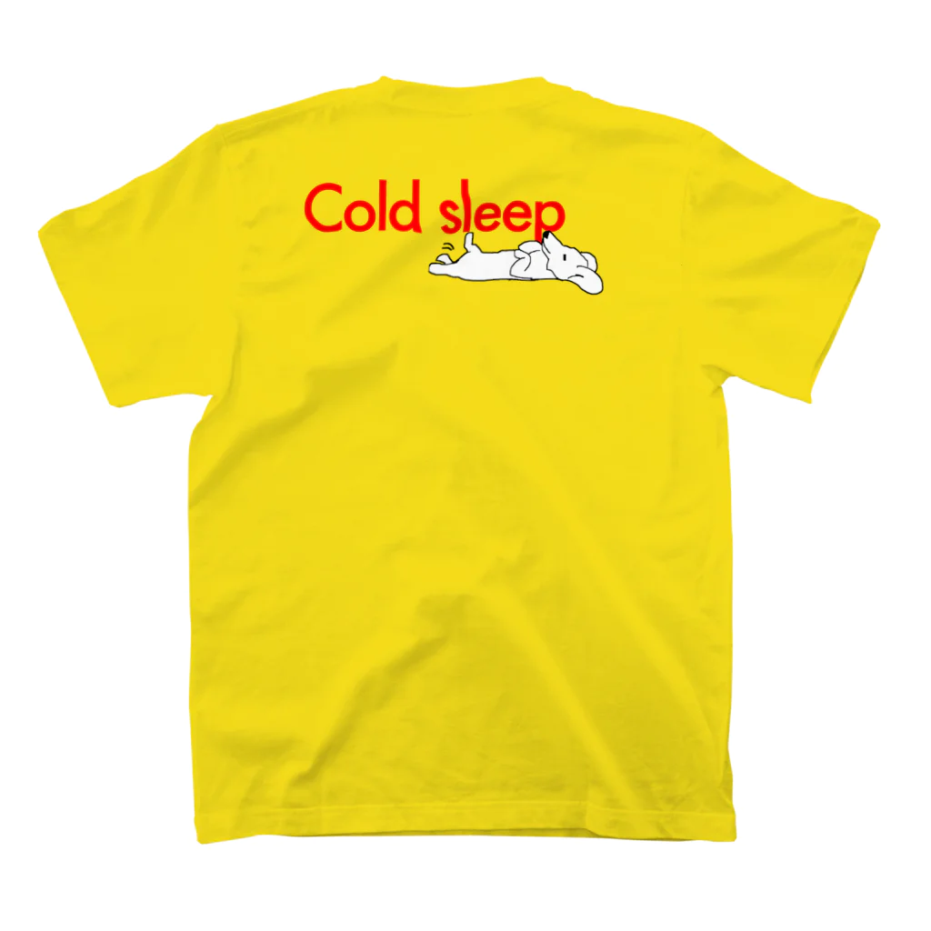 SleepDOGの冷凍冬眠犬 スタンダードTシャツの裏面