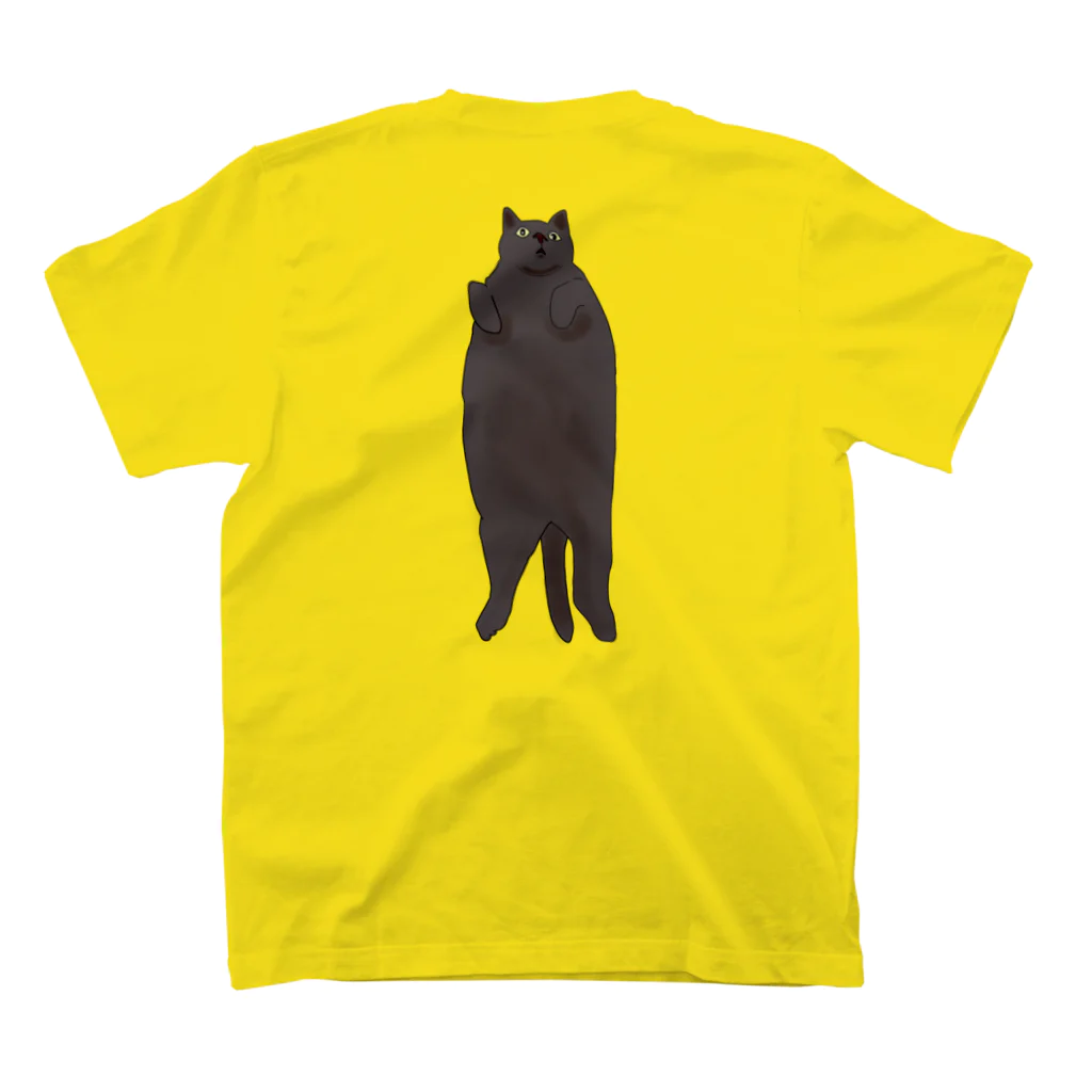 ロジローのChubby　cat (ぽっちゃり ) スタンダードTシャツの裏面