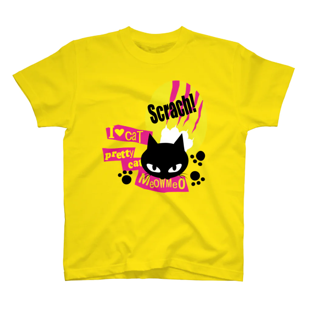 猫とやっし～ぃのアレコレのパンクっぽいにゃん♪ スタンダードTシャツ