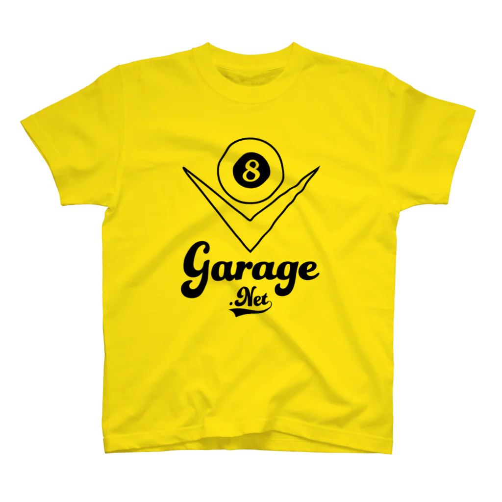 8garage SUZURI SHOPの8garageロゴ V8 Black スタンダードTシャツ