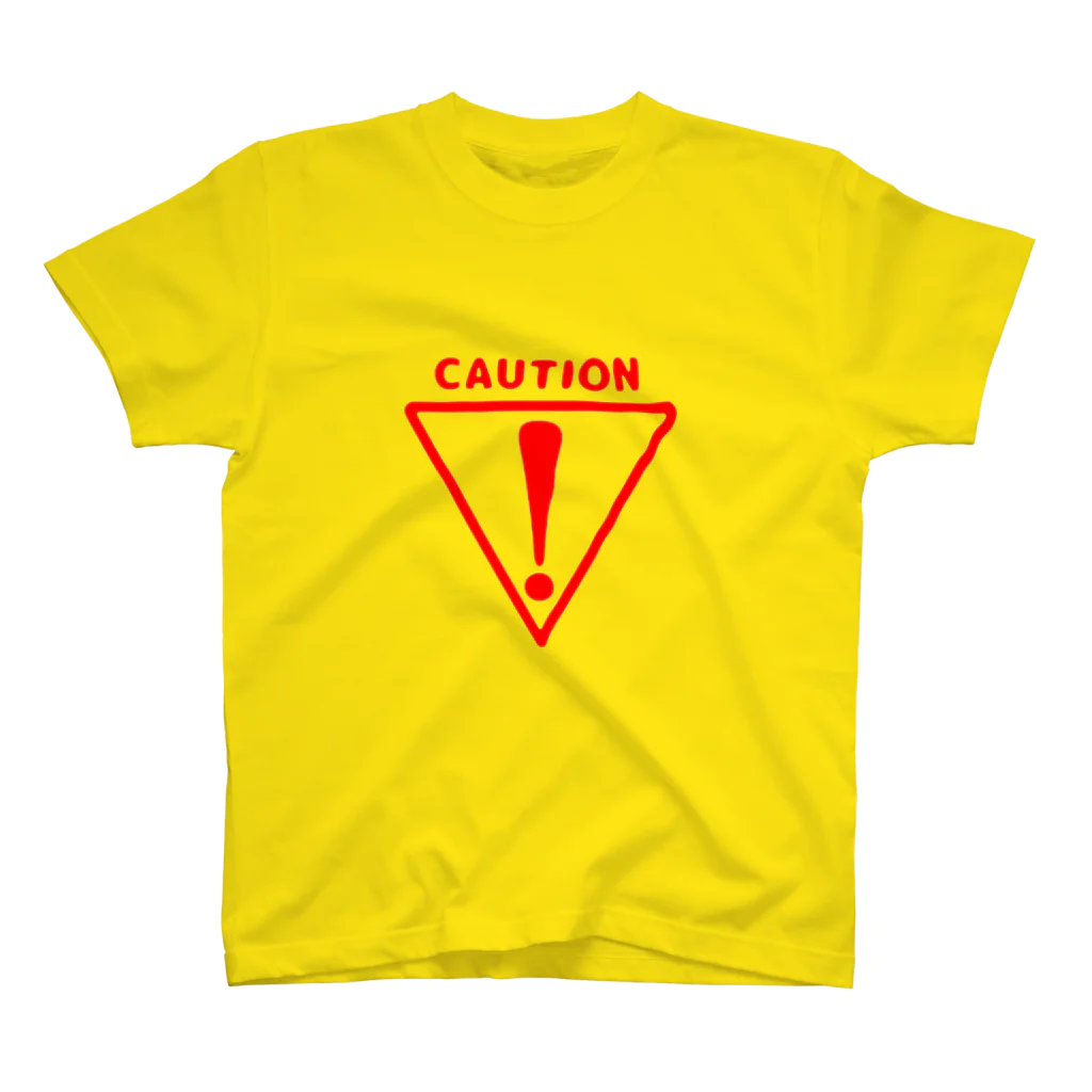 四色アペンド＋のCAUTION スタンダードTシャツ