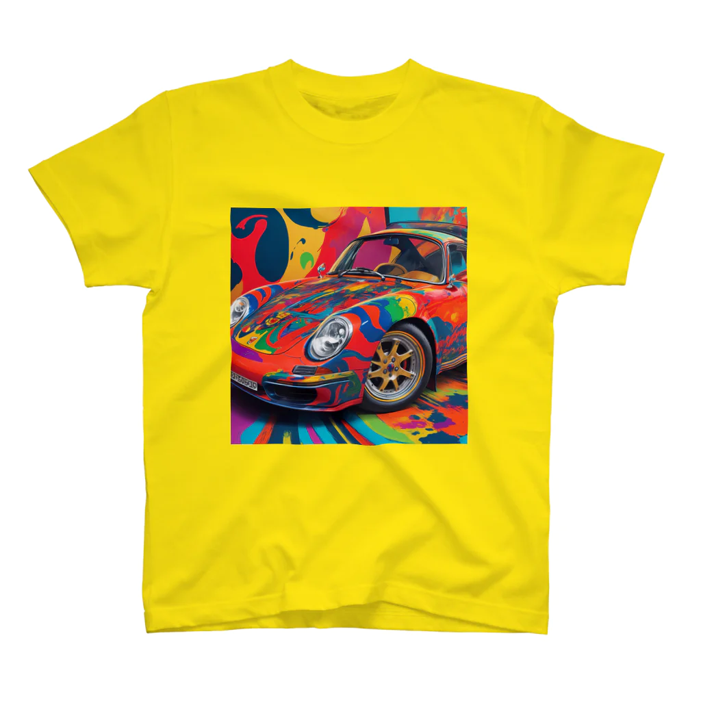 Infiniti_Dreamerのペイントまみれのビンテージ車 Regular Fit T-Shirt