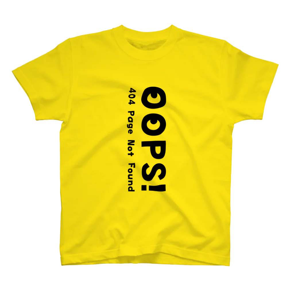 QROOVYのエラーコード Oops! 404 page not found  01 スタンダードTシャツ