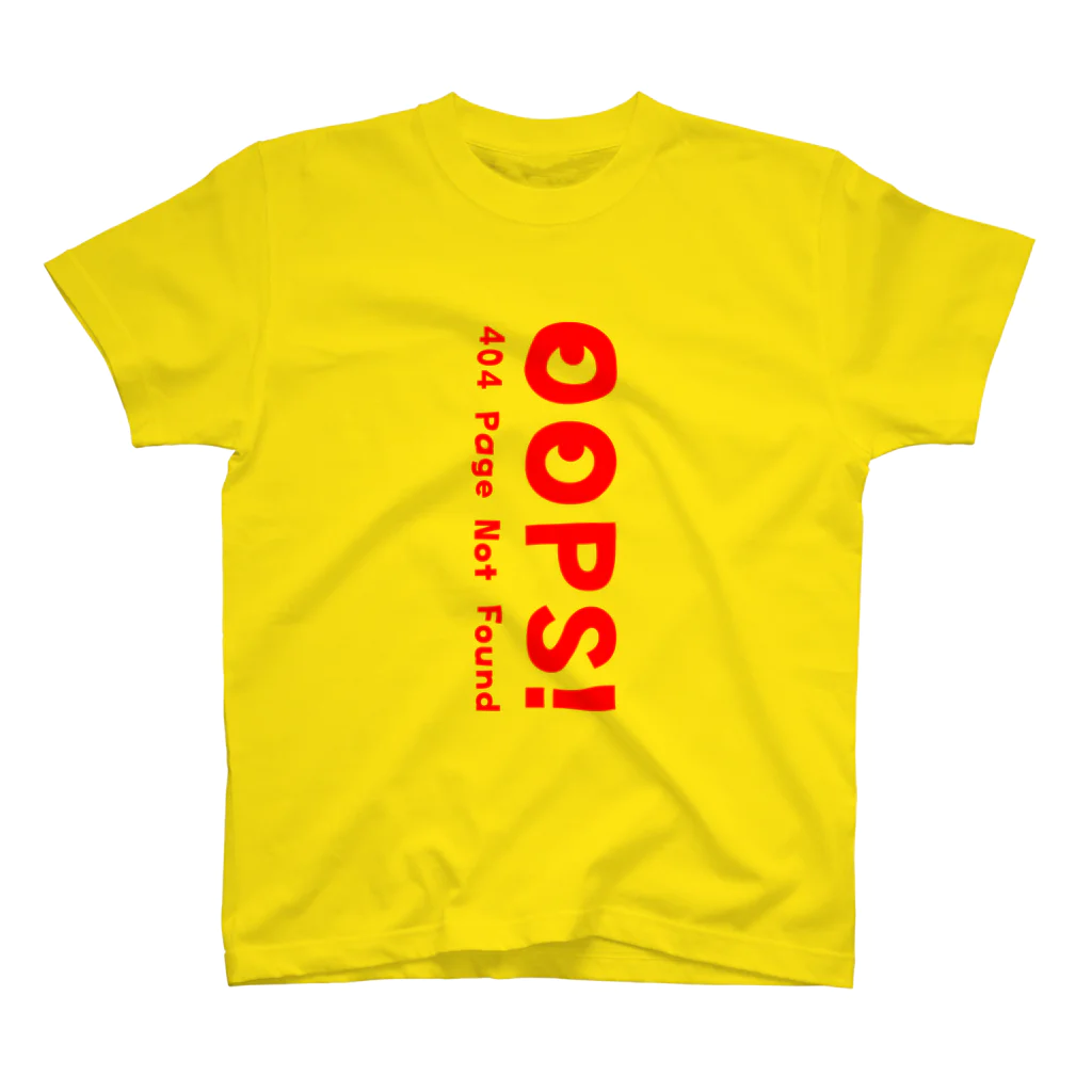 QROOVYのエラーコード Oops! 404 page not found 02 スタンダードTシャツ