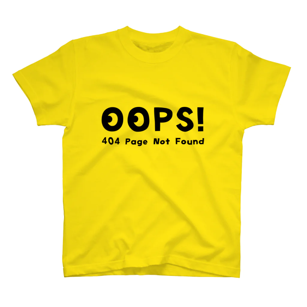 QROOVYのエラーコード Oops! 404 page not found  04 スタンダードTシャツ