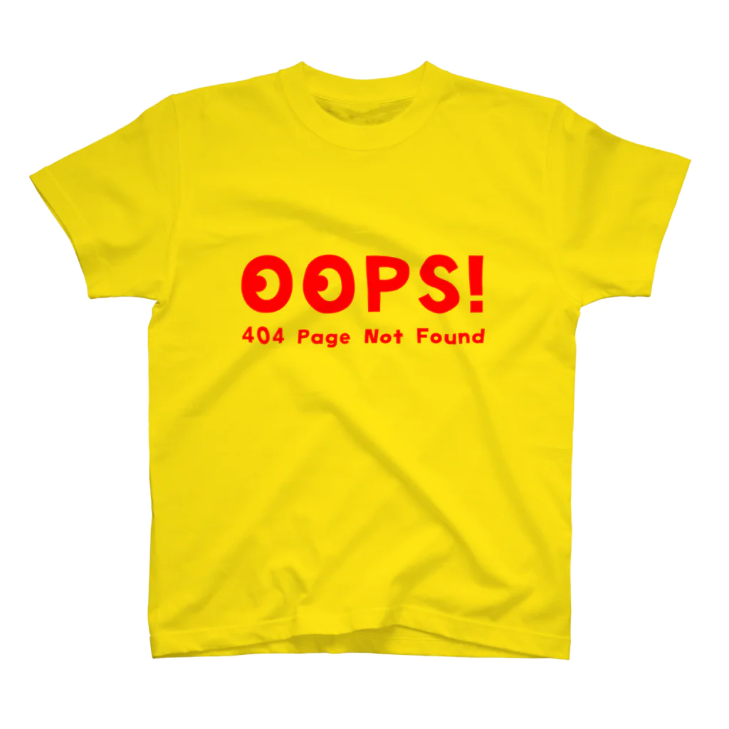 QROOVYのエラーコード Oops! 404 page not found  05 スタンダードTシャツ