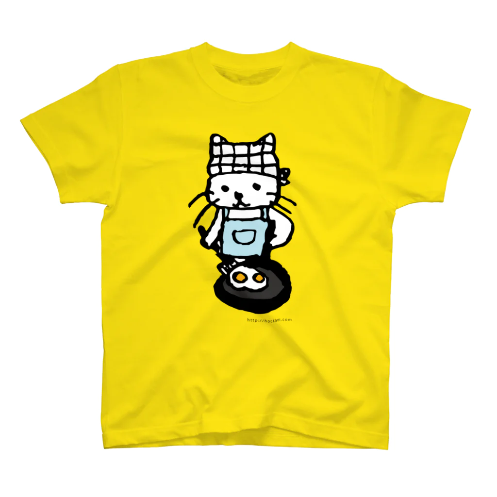 ほっかむねこ屋（アトリエほっかむ）のめだまやきやくねこ Regular Fit T-Shirt