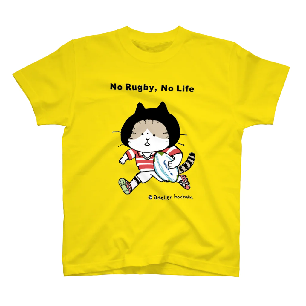 ほっかむねこ屋（アトリエほっかむ）のラグビーねこ　#ラグビー #猫 Regular Fit T-Shirt