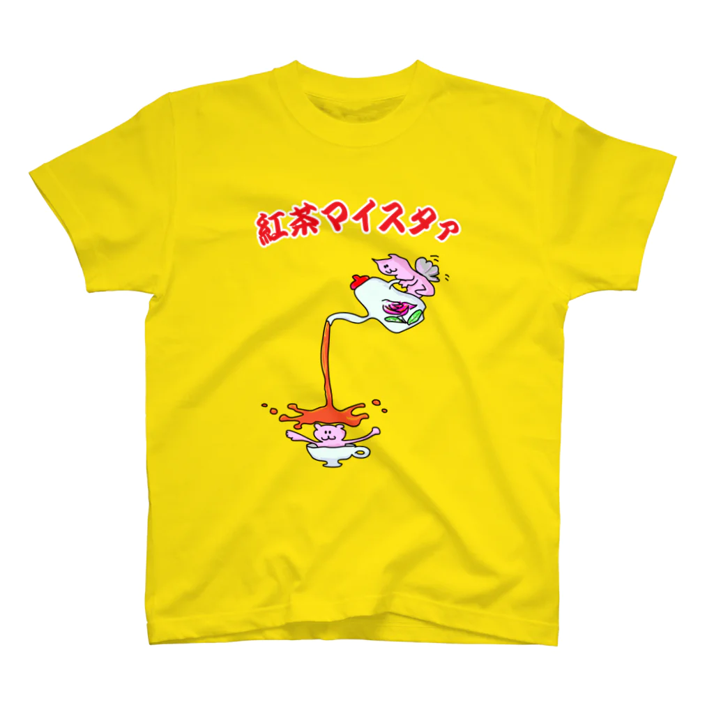 ゆるふわ　(っ´ω`c)　商店　⇒の【妖精シリーズ①】紅茶の妖精マイスタァ！ スタンダードTシャツ