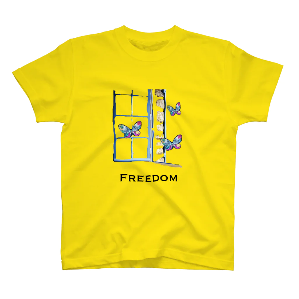 2step_by_JrのFREEDOM 蝶 スタンダードTシャツ