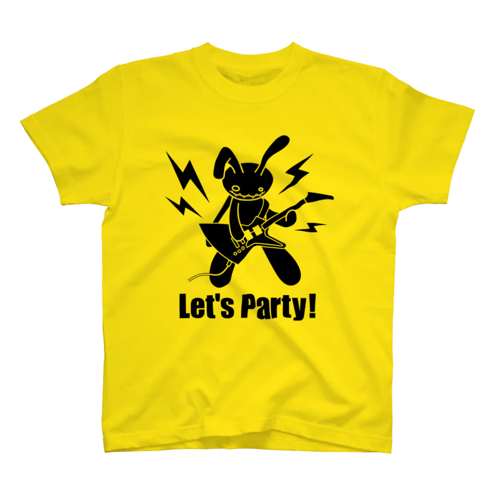 前田創作工房の Let's party! （ブラックプリント） スタンダードTシャツ