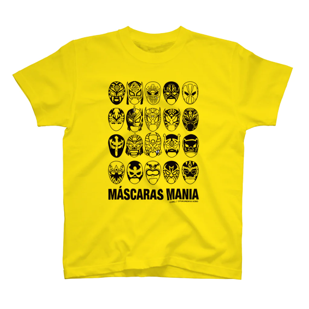 覆面MANIA＆CMLLのMASCARAS MANIA（黒プリント） スタンダードTシャツ