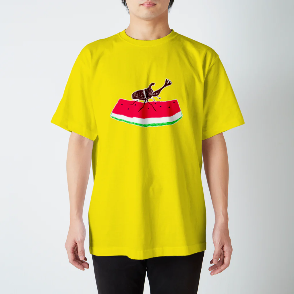 NIKORASU GOの夏デザイン「スイカとカブトムシ」 スタンダードTシャツ