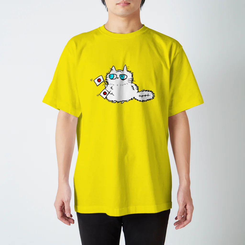 sanifuwa's market-さにふわず まーけっと-のふぁいとぉ ぼふふver Regular Fit T-Shirt