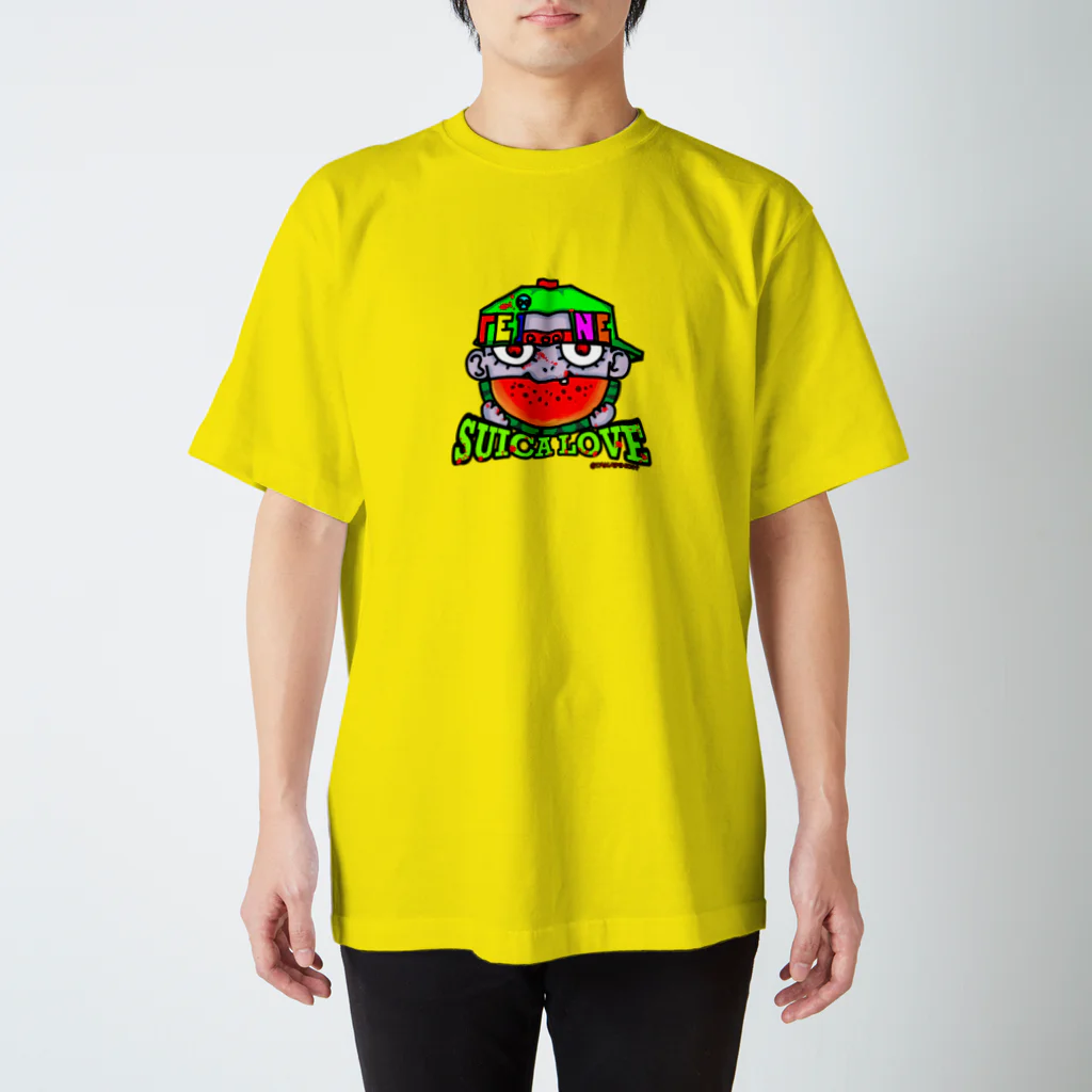 TAKAPINCHーTSHIRTS SHOPーのSUICA LOVE Regular Fit T-Shirt