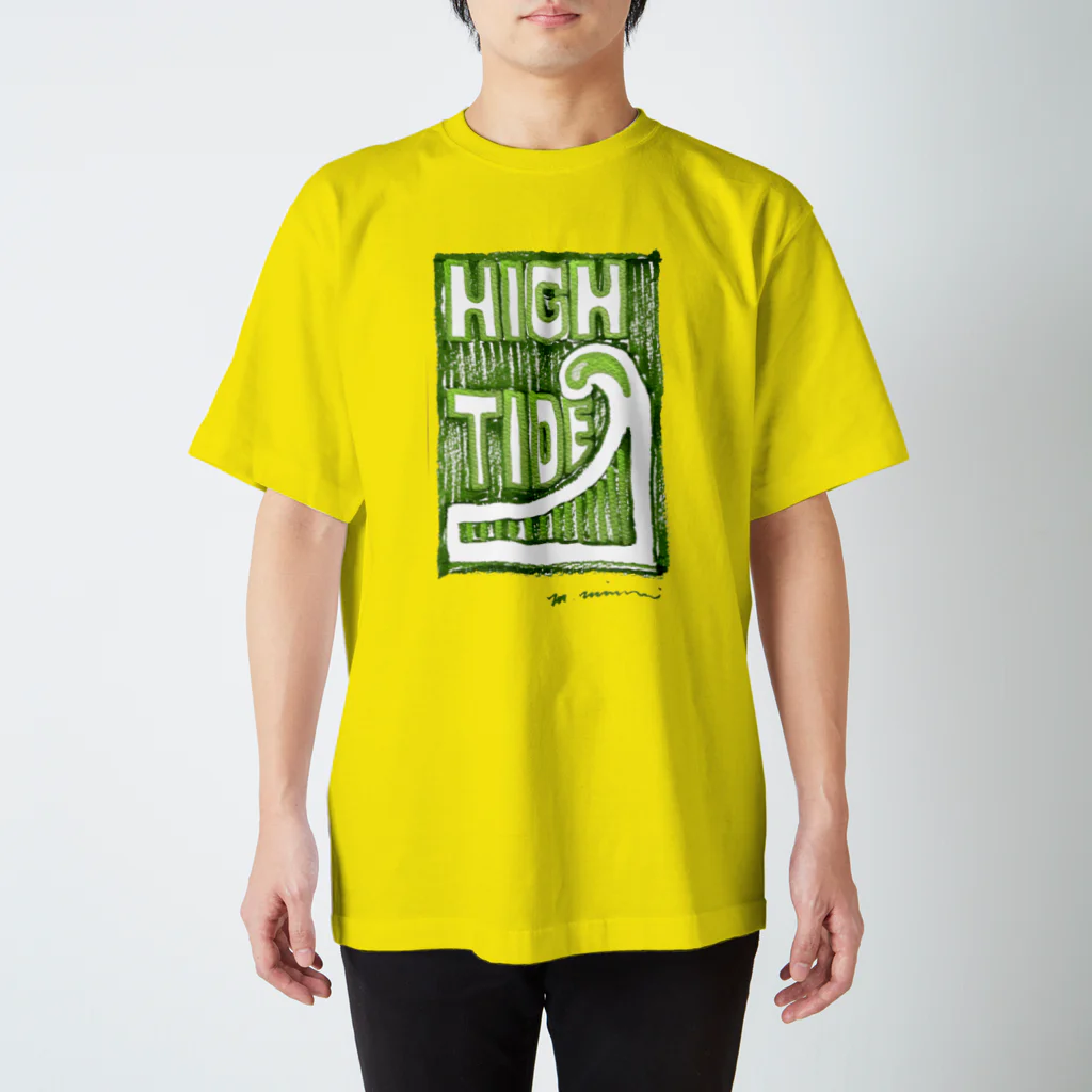 masahiro_minami_artのHIGH TIDE（グリーン） Regular Fit T-Shirt