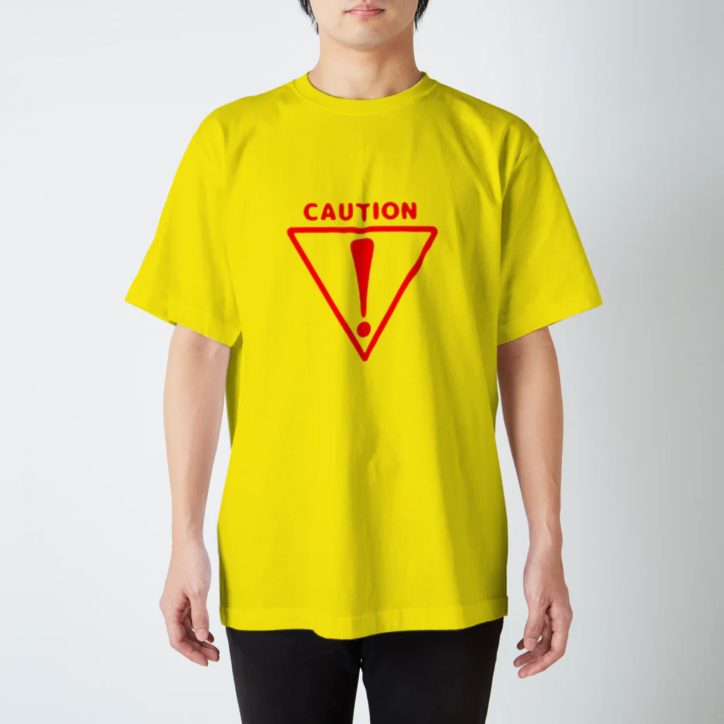 四色アペンド＋のCAUTION スタンダードTシャツ