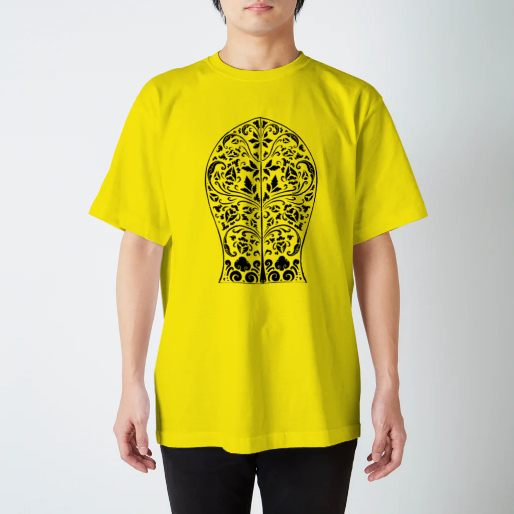 Toko Nataraja Baliのカヨナン　カラー背面、モノクロ前面 スタンダードTシャツ