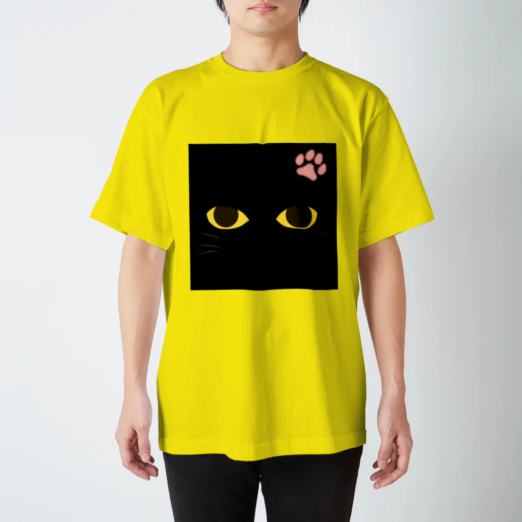 世界地図の黒猫さん スタンダードTシャツ