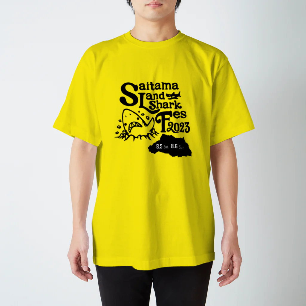 ファンシーショップ SEBIREのサイタマ・ランドシャーク・フェス 2023Ｔシャツ(黒) Regular Fit T-Shirt