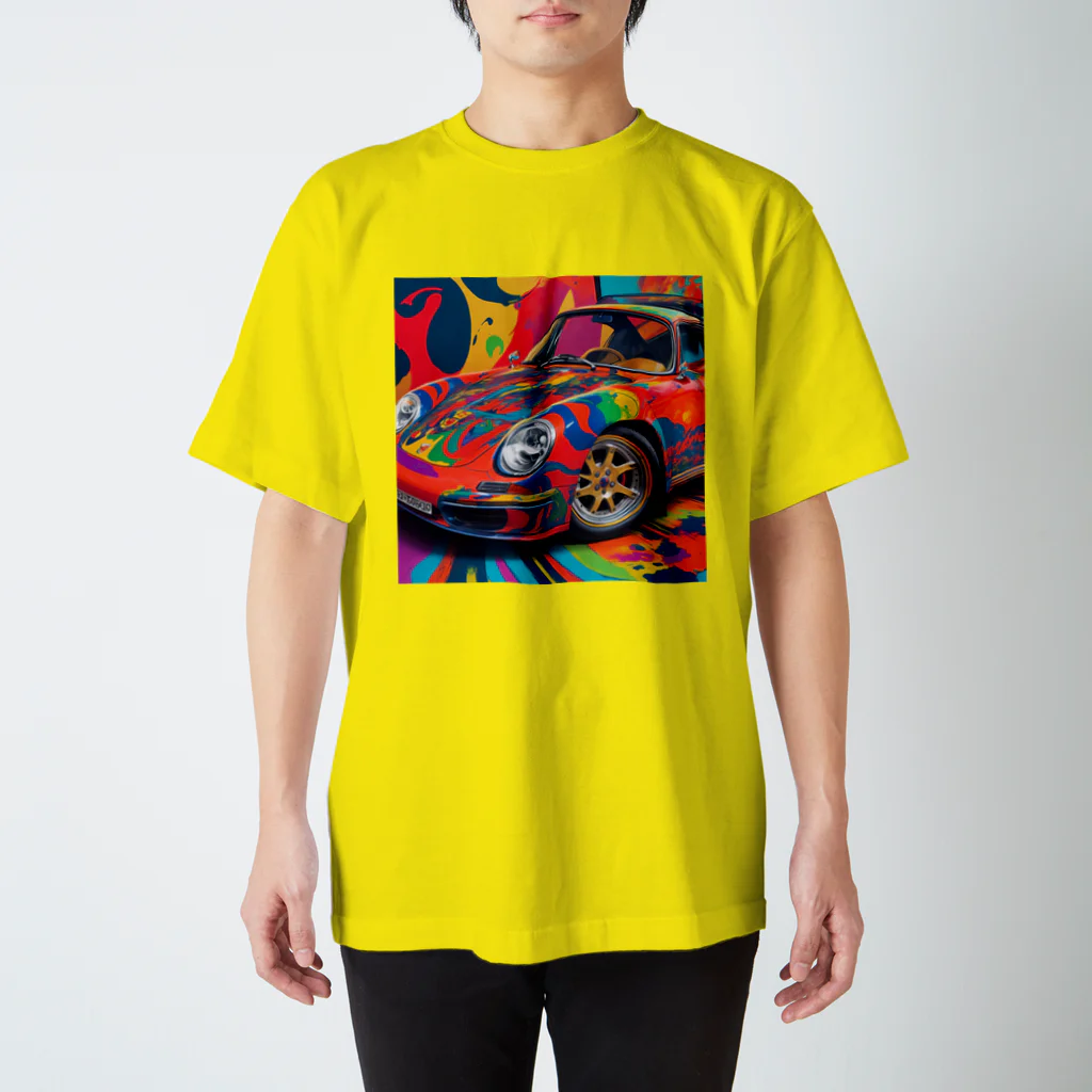 Infiniti_Dreamerのペイントまみれのビンテージ車 Regular Fit T-Shirt