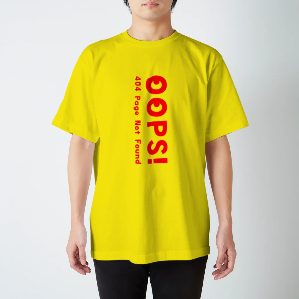 QROOVYのエラーコード Oops! 404 page not found 02 スタンダードTシャツ