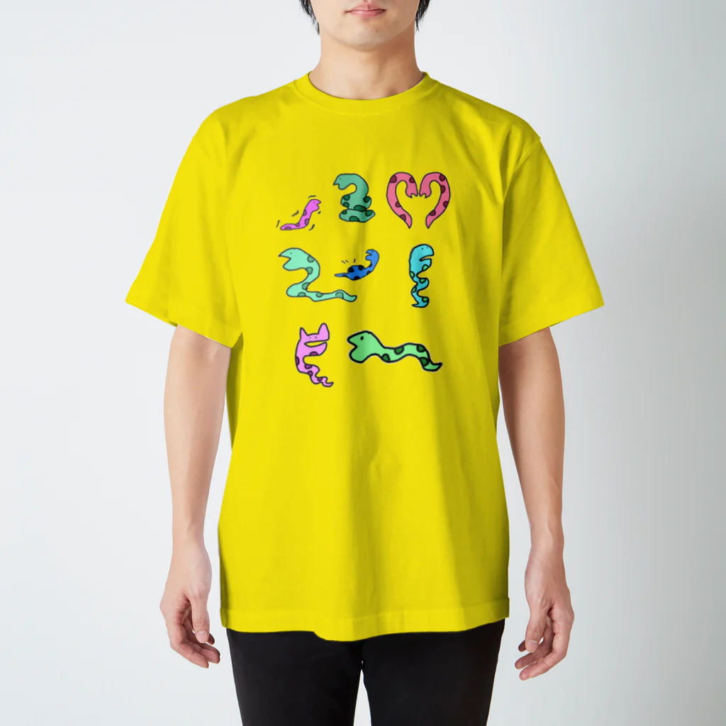 bush de Noel グッズ通販のカラフルヘビくん2 スタンダードTシャツ