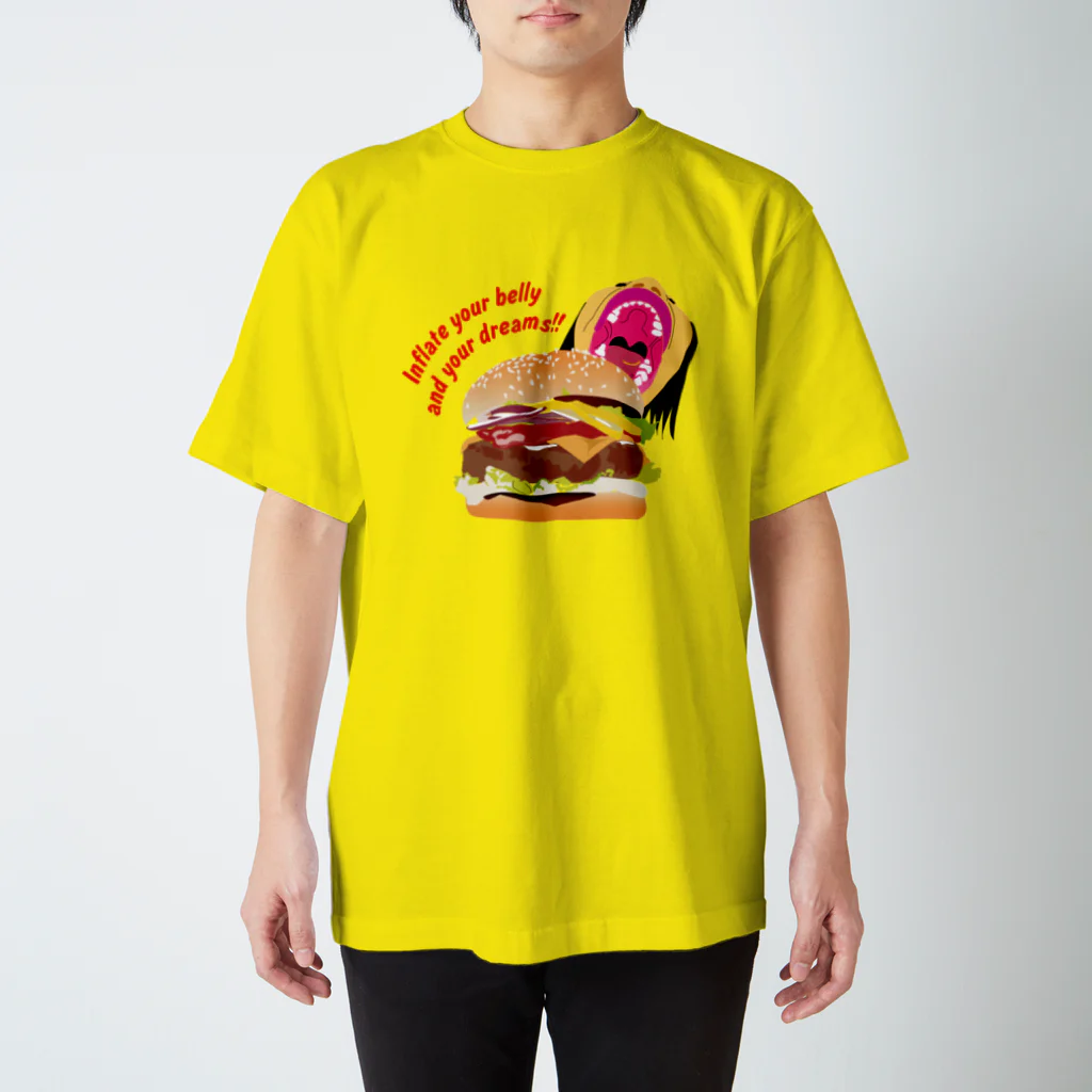 Drecome_Designのハンバーガー スタンダードTシャツ