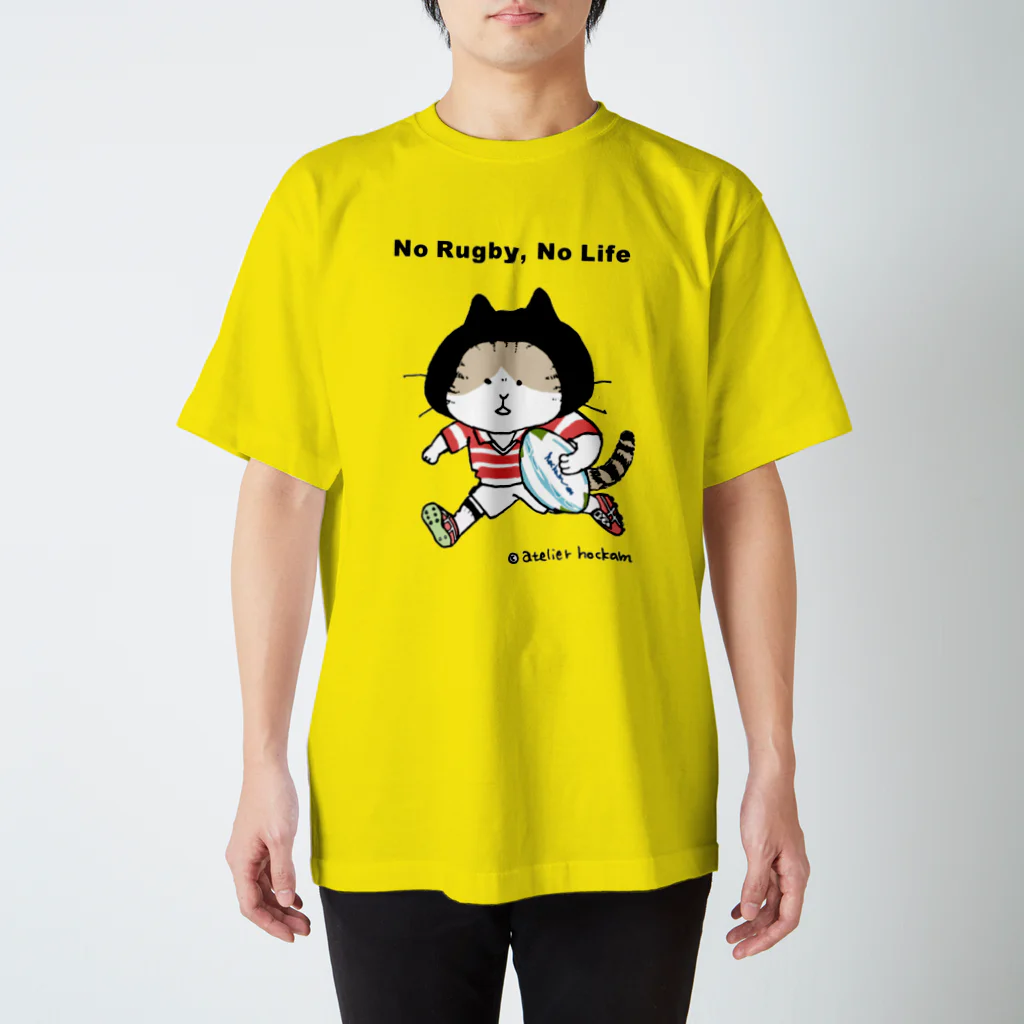 ほっかむねこ屋（アトリエほっかむ）のラグビーねこ　#ラグビー #猫 Regular Fit T-Shirt