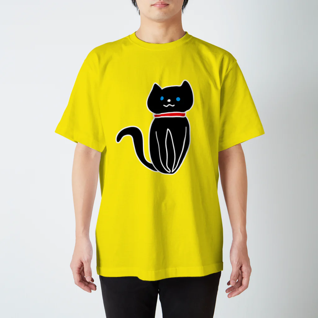 Asagao Koubou~こども達の美術館~の黒ねこ スタンダードTシャツ