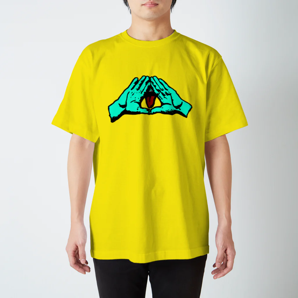 metao dzn【メタヲデザイン】のイルミナティ・タング（B） Regular Fit T-Shirt