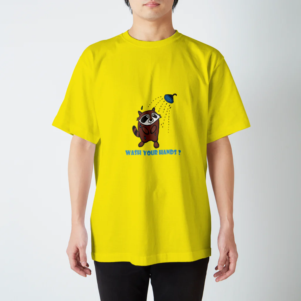 tamaccoの手洗い？アライグマさん Regular Fit T-Shirt