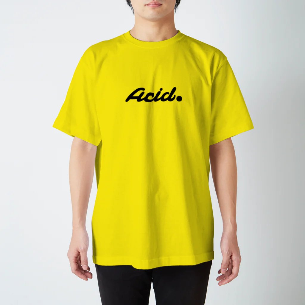 森の部屋のAcid ☺ Black Regular Fit T-Shirt