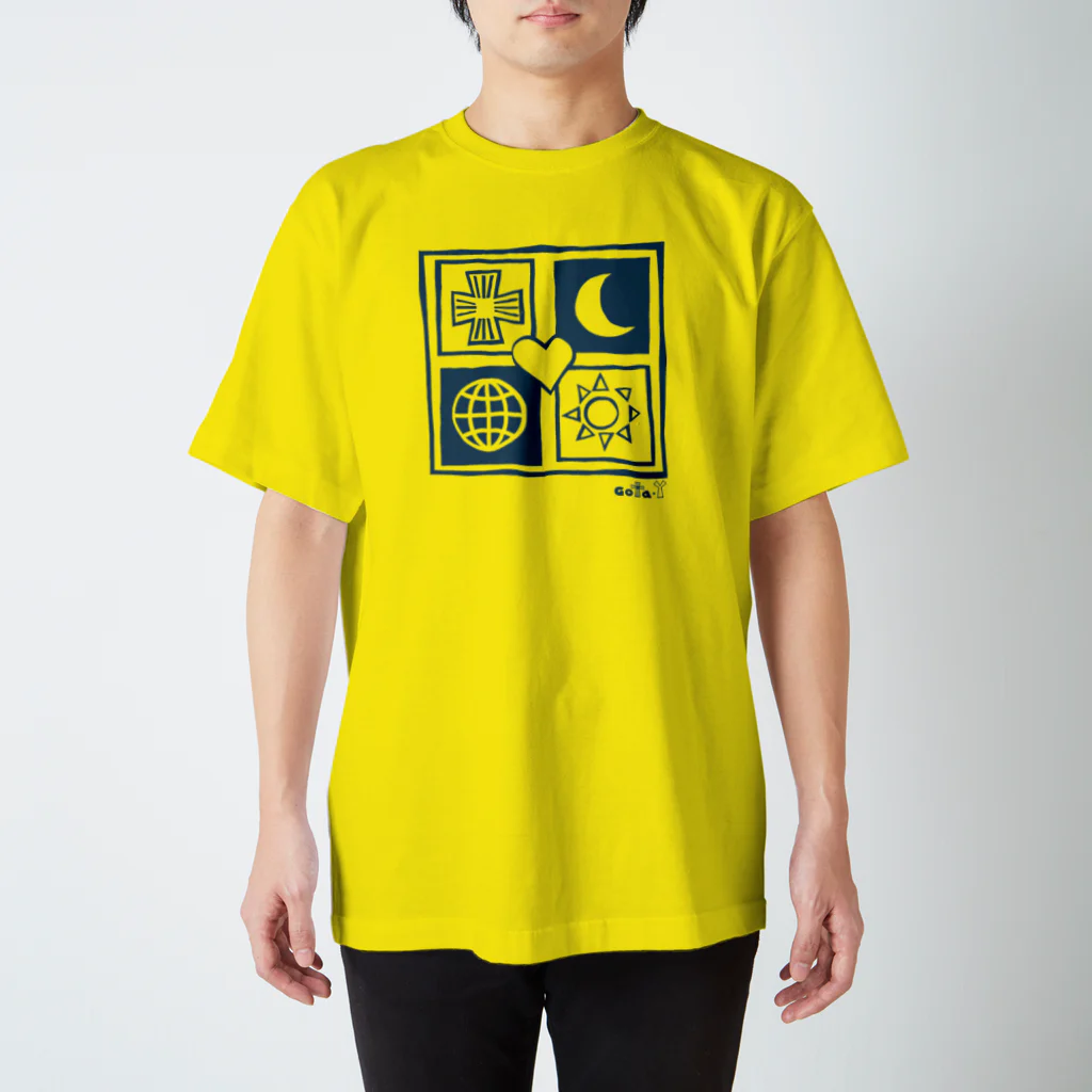 ゴータ・ワイのユニバース 　プリント色 ブルー Regular Fit T-Shirt